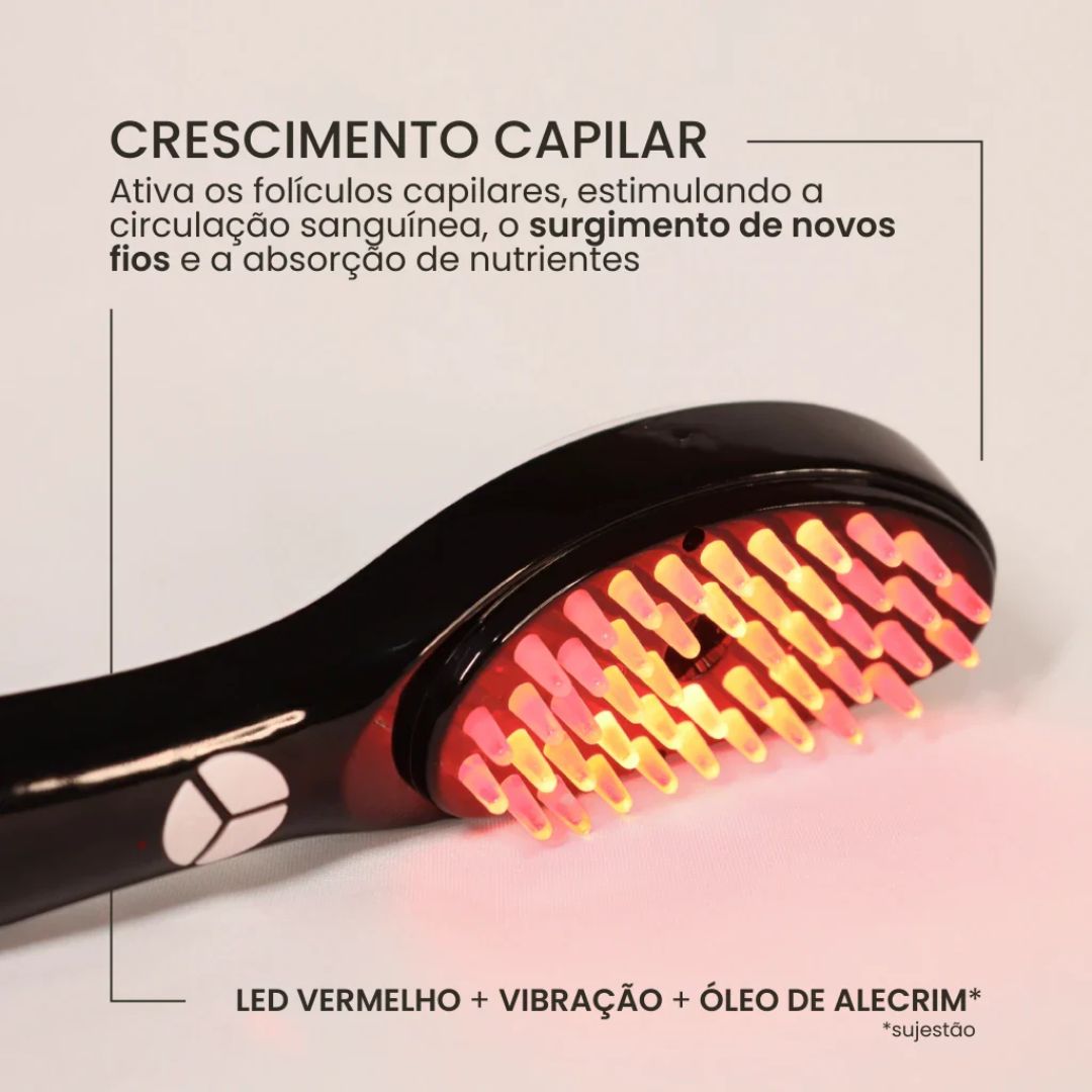 LED Hairbrush Serra Minas - escova de ledterapia capilar