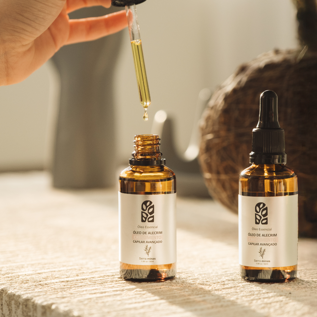 Rosemary Oil Serra Minas - Óleo Essencial de Crescimento e Fortalecimento Capilar