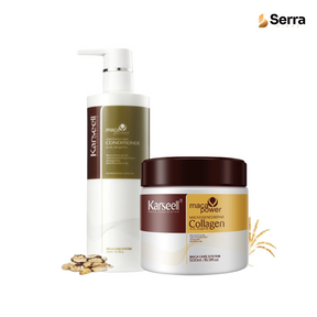 Kit Condicionador e Máscara de Colágeno Alemã - Karseell Collagen 500ml