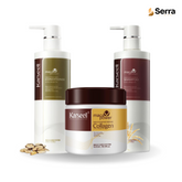 Kit Shampoo, Condicionador e Máscara de Colágeno Alemã - Karseell Collagen 500ml