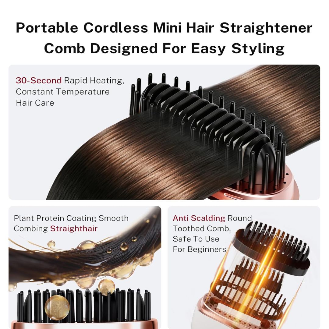 Serra Brush - Mini Escova Portátil Anti-Frizz