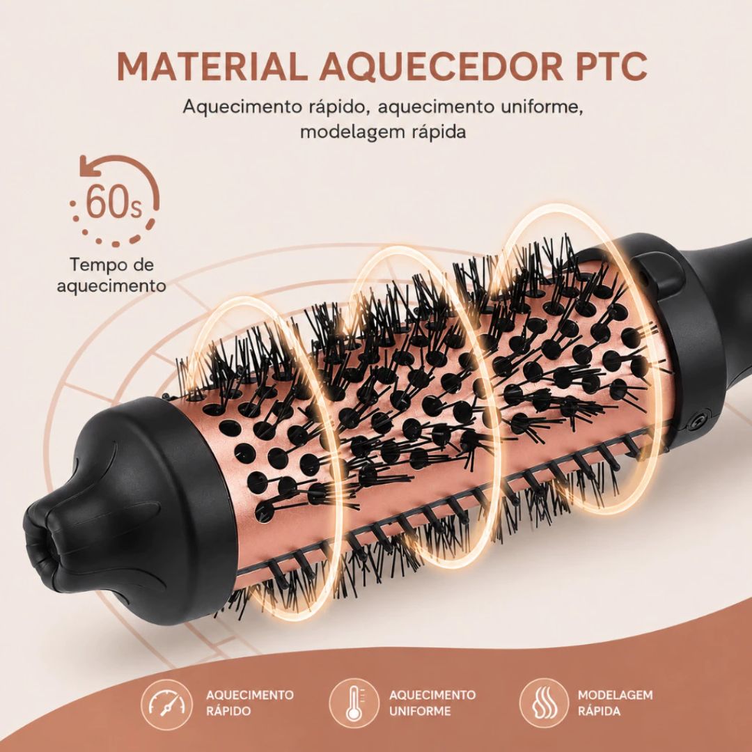 Thermal Brush - Escova Térmica Modeladora 2 em 1