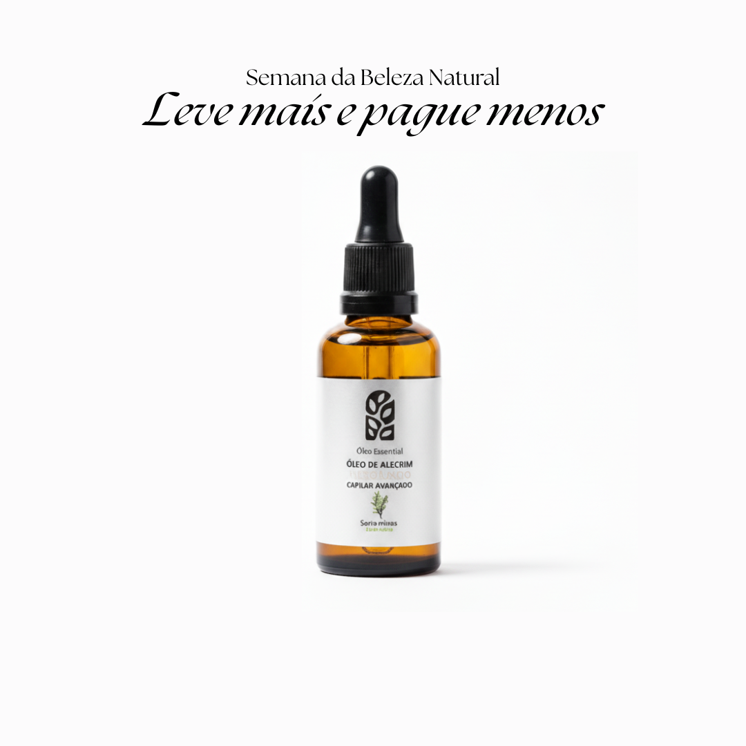 [Compre 1 e Leve 2] Rosemary Oil Serra Minas - Óleo Essencial de Crescimento e Fortalecimento Capilar
